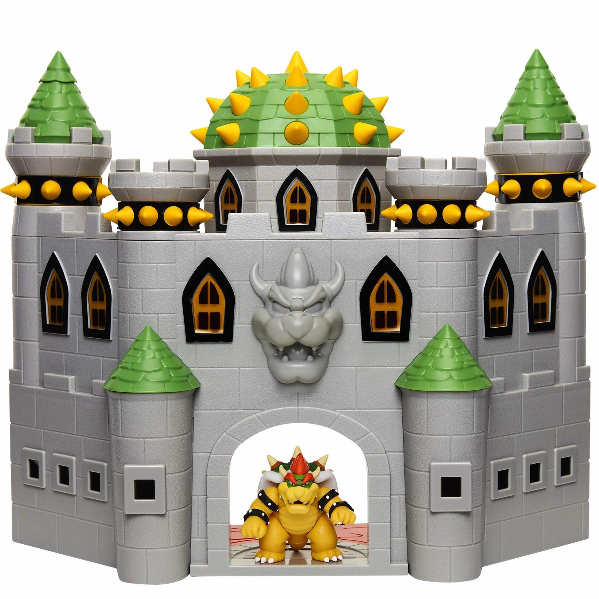 Jakks Pacific - JPA40020 - Nintendo Super Mario großes Spielset - Bowser´s Schloss - inkl. 6cm Bowser Figur & 85989 Dungeon Diorama Set, 6 cm Super Mario - Set de Figuras Mundo Dungeon Bunt