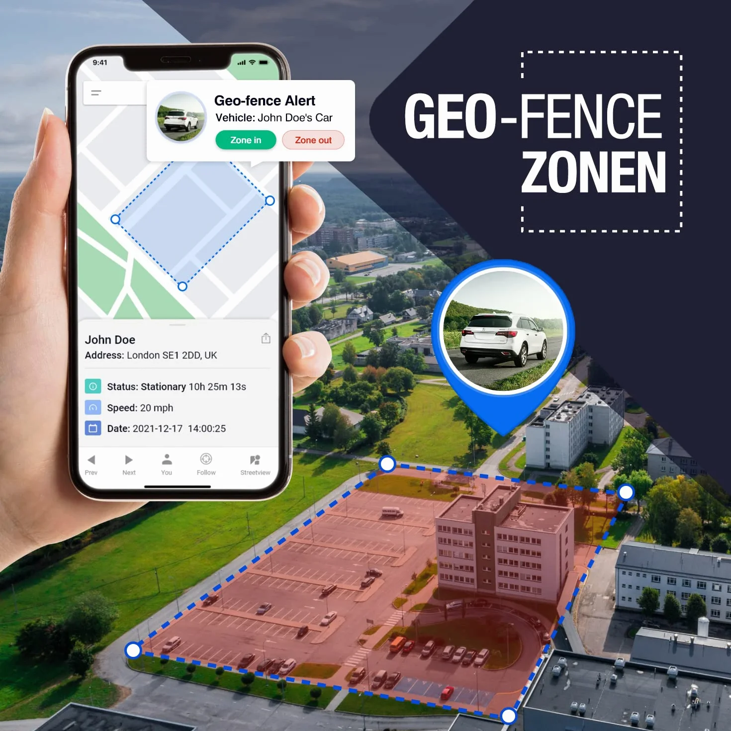GPSLive DB2-4G GPS Tracker Auto, Motorrad, Wohnmobil, KFZ | Made in EU | Einfache Installation | Livetracking mit App | Keine SIM benötigt | GPS Tracker GPS Sender | Peilsender