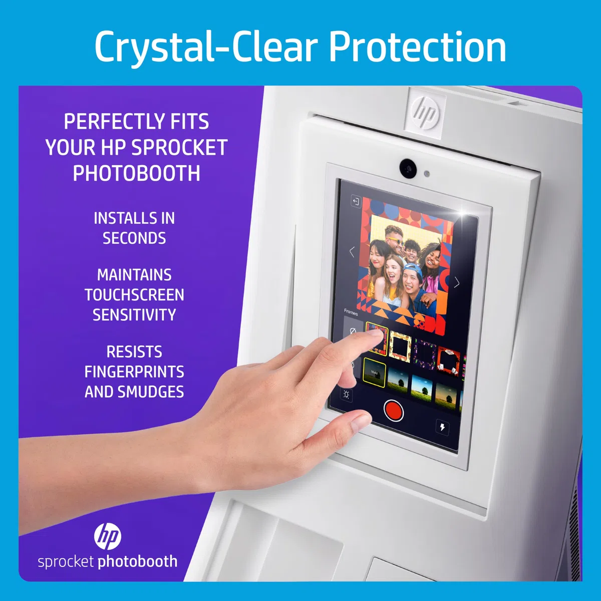 HP Sprocket Photobooth Displayschutzfolie - 9H hochtransparenter, kratzfester Displayschutz, exklusiv für die Verwendung mit HP Sprocket Photobooth