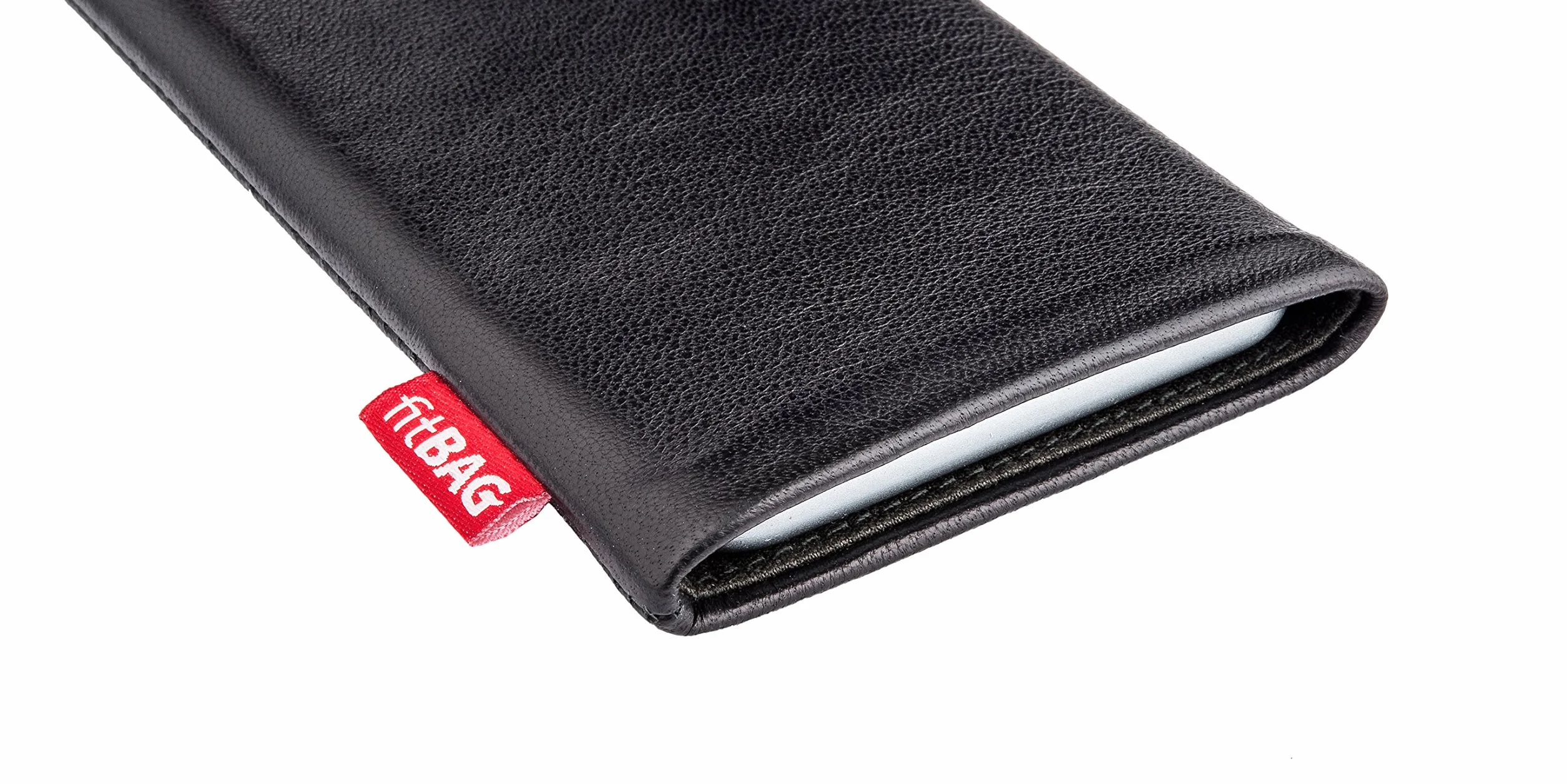 fitBAG Beat Schwarz Handytasche für Apple iPhone Air / 17 Air Tasche aus Echtleder Nappa mit Microfaserinnenfutter | Hülle mit Reinigungsfunktion | Made in Germany