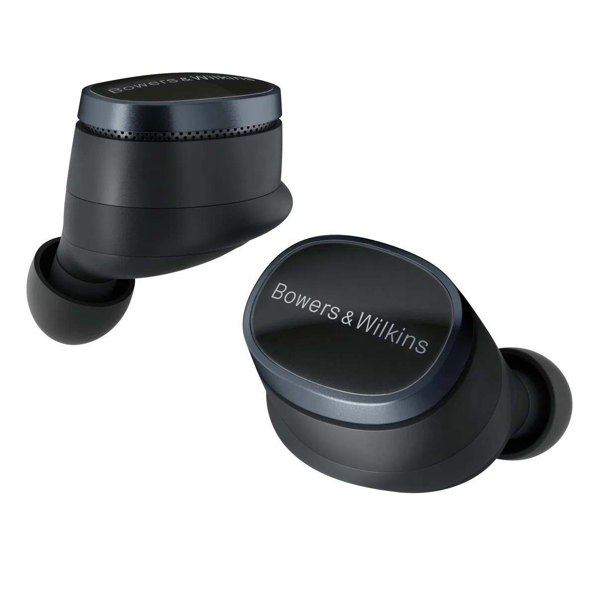 Bowers & Wilkins Pi8 kabellose True Wireless Kopfhörer mit Aktiver Geräuschunterdrückung, Bluetooth, AptX, Ladecase mit Wireless-Audioübertragung – Anthrazit Schwarz