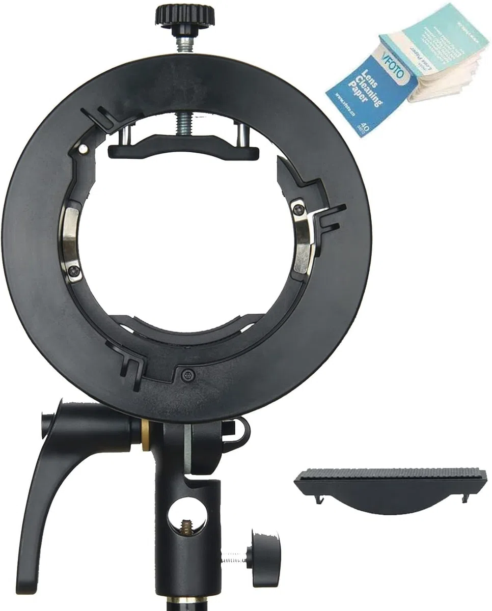 Godox S2 Blitzhalterung Bowens Halterung fürV1,AD200Pro,AD400Pro, AD200,V860II,TT685II,TT350 und Snoot, Softbox, Reflektor, Diffusor
