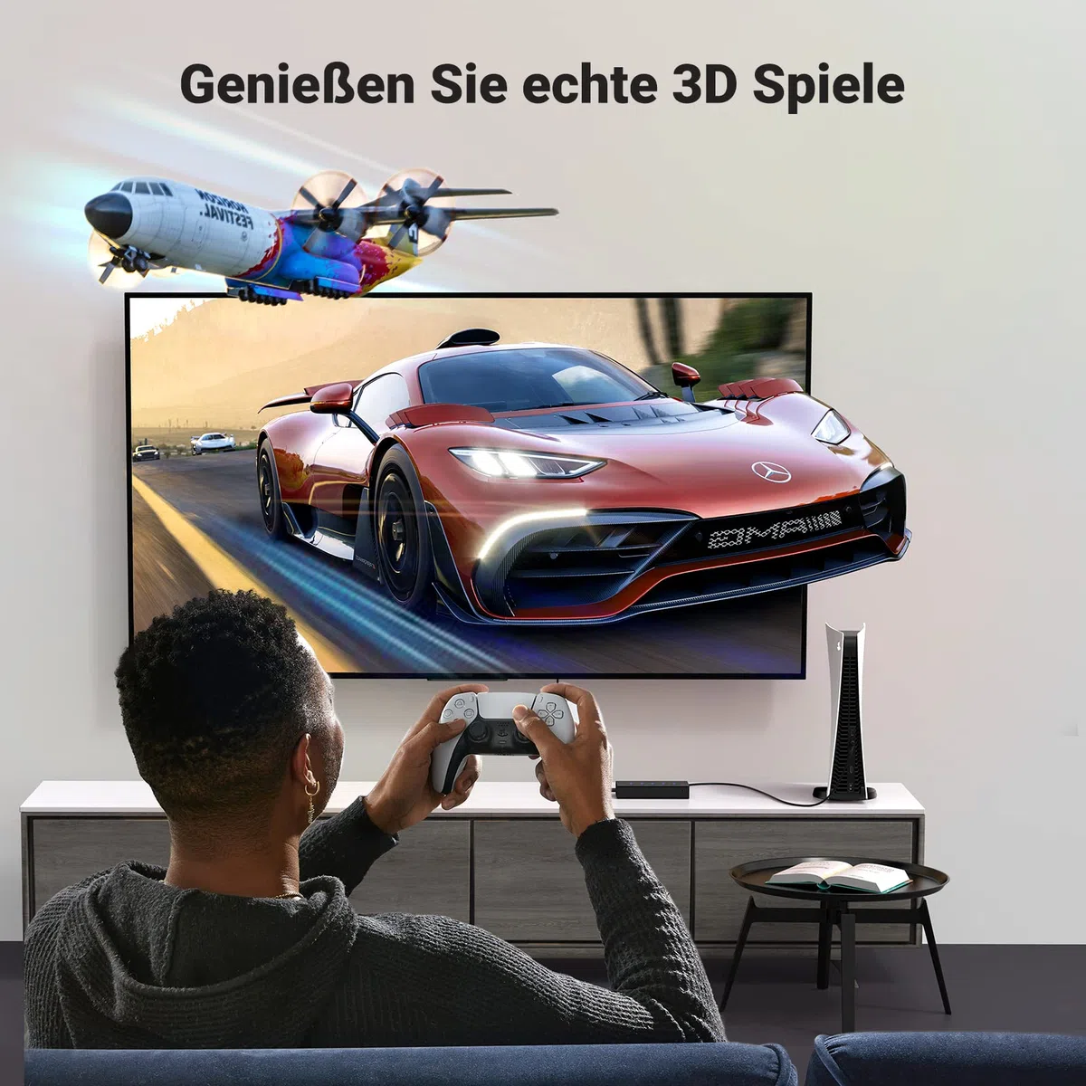 UGREEN HDMI Switch 5 in 1out HDMI Splitter 4K@60Hz Unterstützung 3D/CEC/HDR/HDCP 2.2 Kompatibel mit PS5/4, Xbox, Apple TV, Skybox, Blu-Ray, HDTV, Monitor, etc.