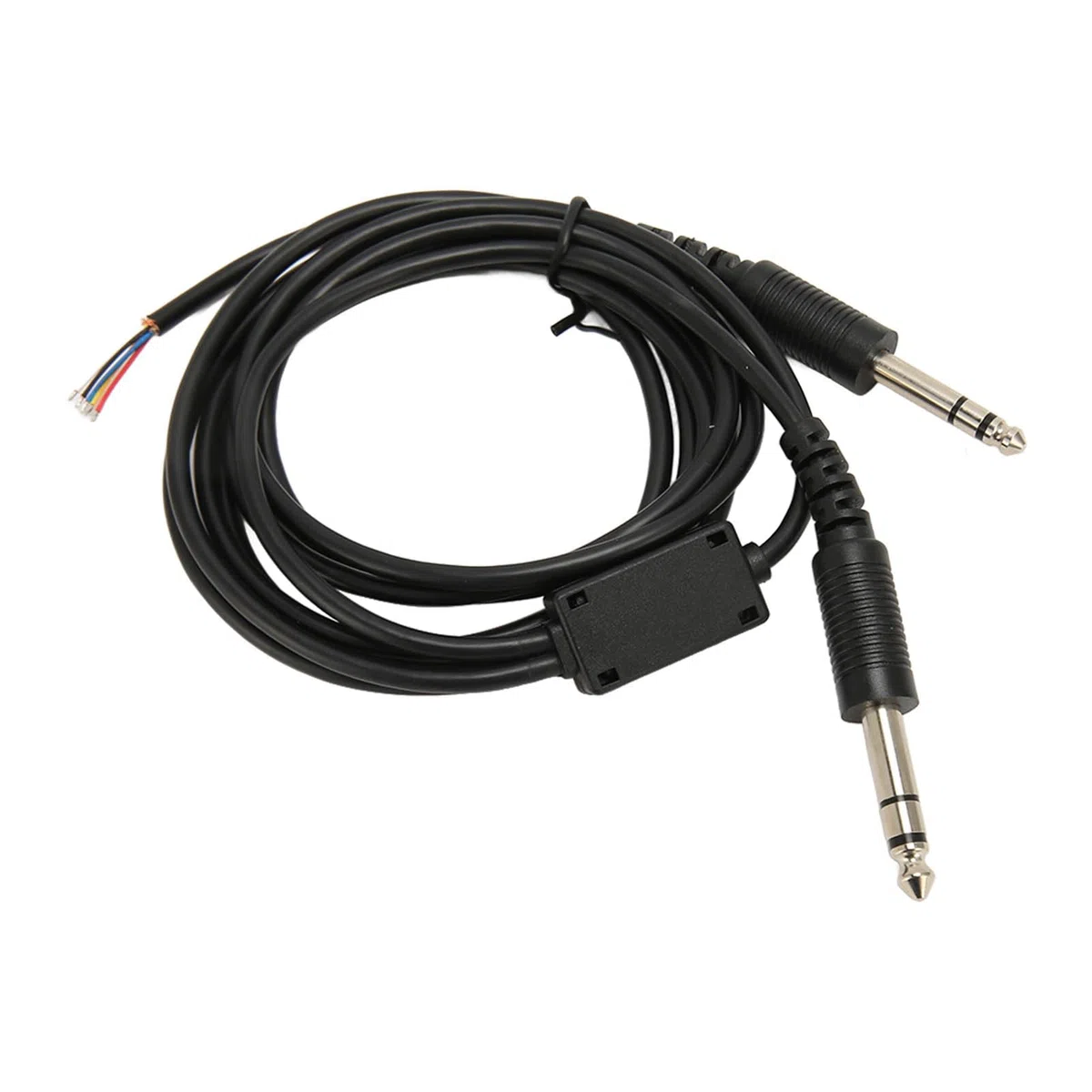 Aviation Headset Ersatzkabel, 2m Universal Dual GA -Stecker, Premium -PVC -Material, PJ -068 -Mikrofonstopfen und PJ -055 Lautsprecherstecker, DIY -Kabel 6,6ft, Kompatibel mit