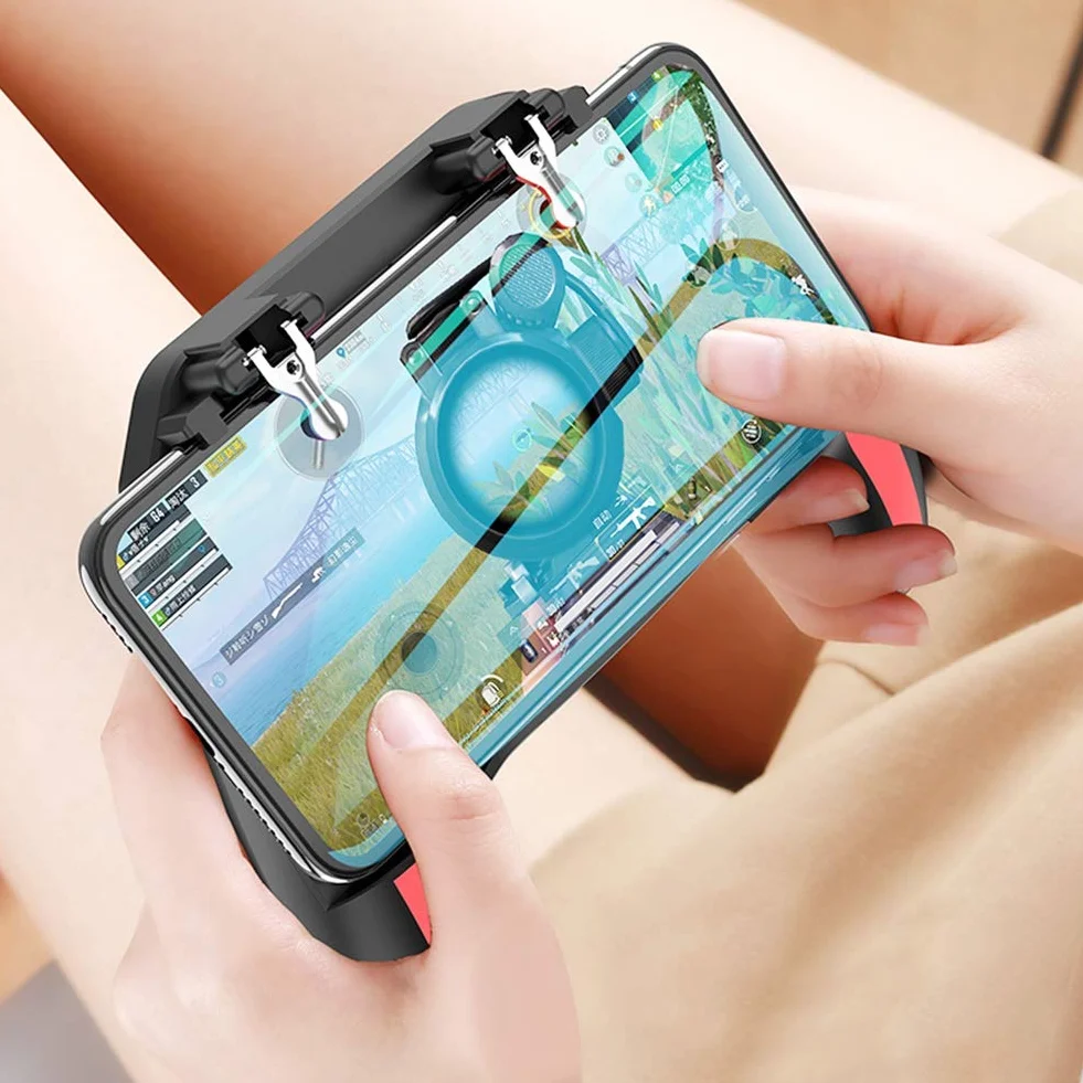 VBESTLIFE Wärmeableitung Gamepad, Gamepad für Handy-Gamecontroller mit Zwei Lüftern für 4,7-6,5-Zoll-Telefone(5000mah)
