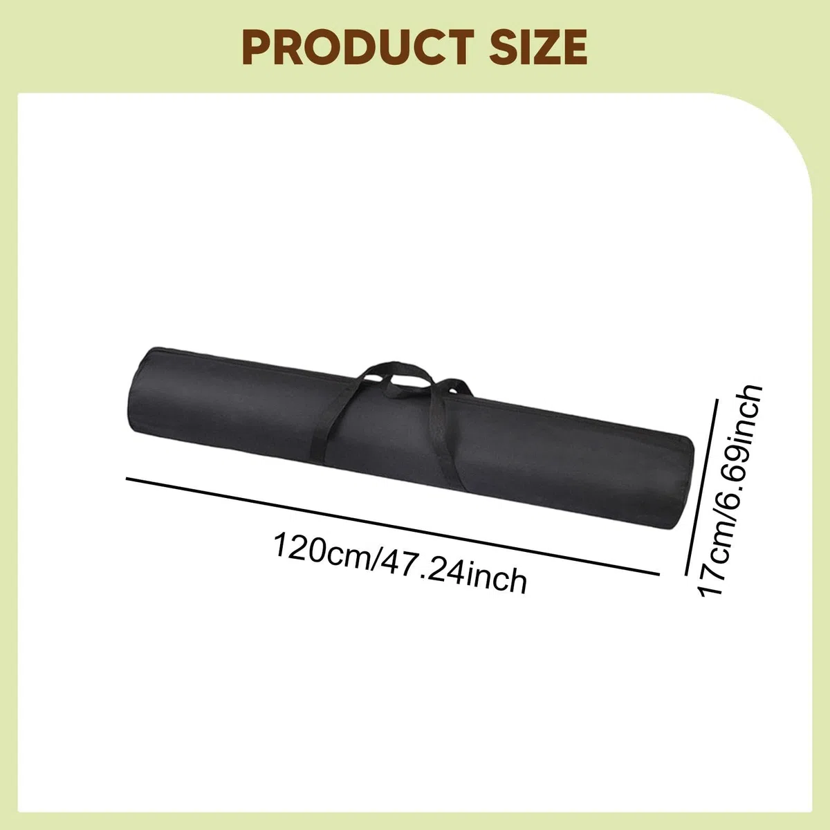 Zeltstangentasche, Outdoor Gepäcktasche, Angeltasche, Mehrzweck Tragetasche für Lampenstative, Schutzhüllen, Campingstühle, 120cmx17cm