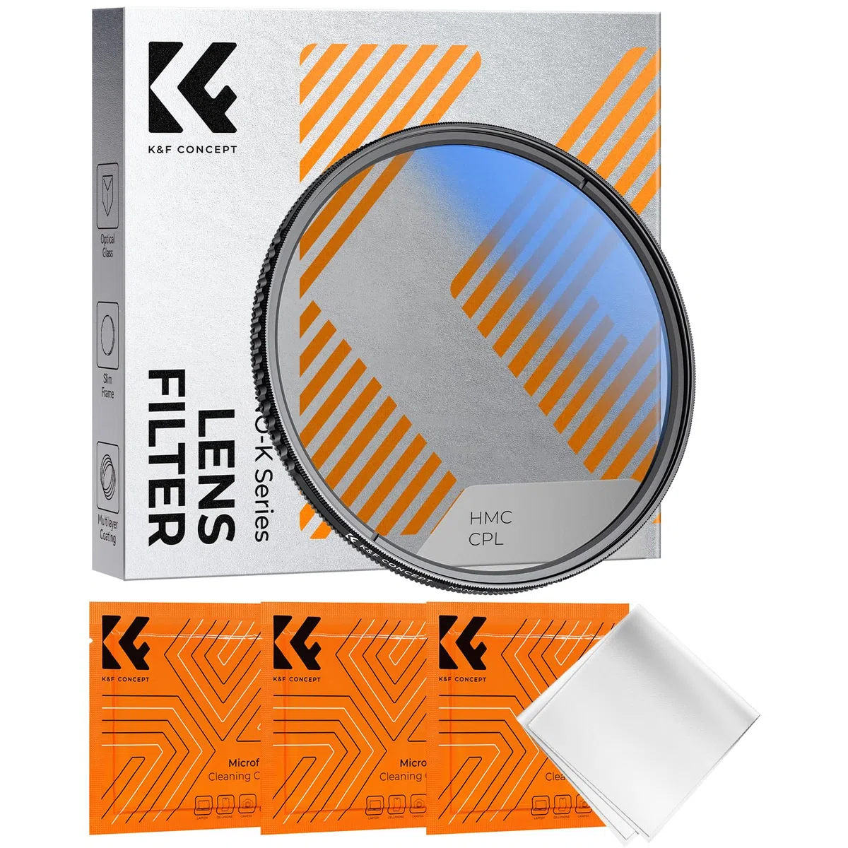 K&F Concept K-Serie Pro 67mm Slim Zirkularer Polfilter Polarisationsfilter CPL Filter Cirkular Polfilter Optisches Glas & Aluminium für Foto-Kameraobjektive