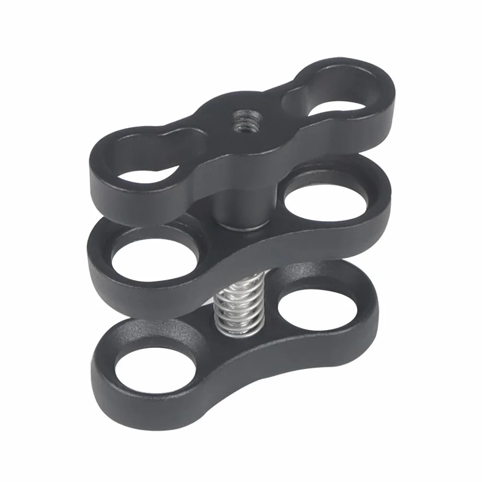 Aluminiumlegierung Tauchlicht-Clip, Tauchlicht-Butterfly-Klemmarm, Klemmmontage, Kugelgelenk-Anschluss, Aluminium-Kugelklemme, Montageklemme, Adapter, Ersatzkamera, 2 Stück