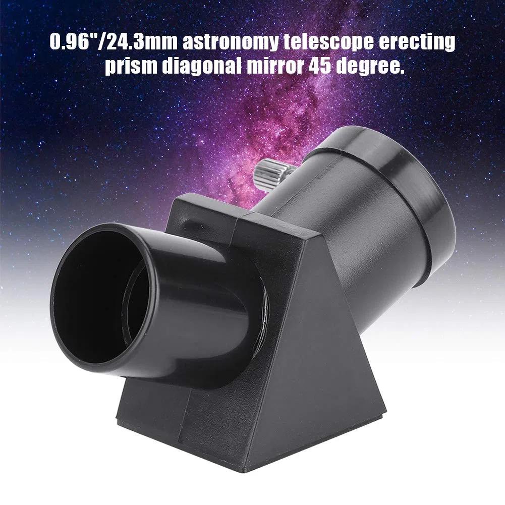 Goshyda Teleskop-Diagonalprisma, 0,96 Zoll 24,3 Mm 45 Grad Brechendes Teleskop-Aufrichtprisma Okular-Diagonalspiegel mit Rutschfestem Gummi
