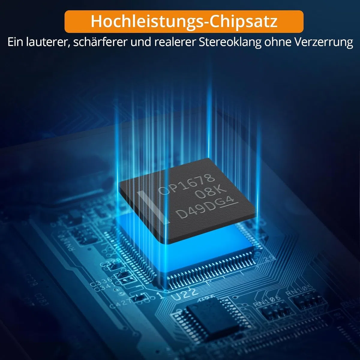 Neoteck 3,5 mm Kopfhörer-Verstärker, zweistufiger Verstärkungsschalter, tragbarer HiFi-Headset-Verstärker, Aluminium-matte Oberfläche