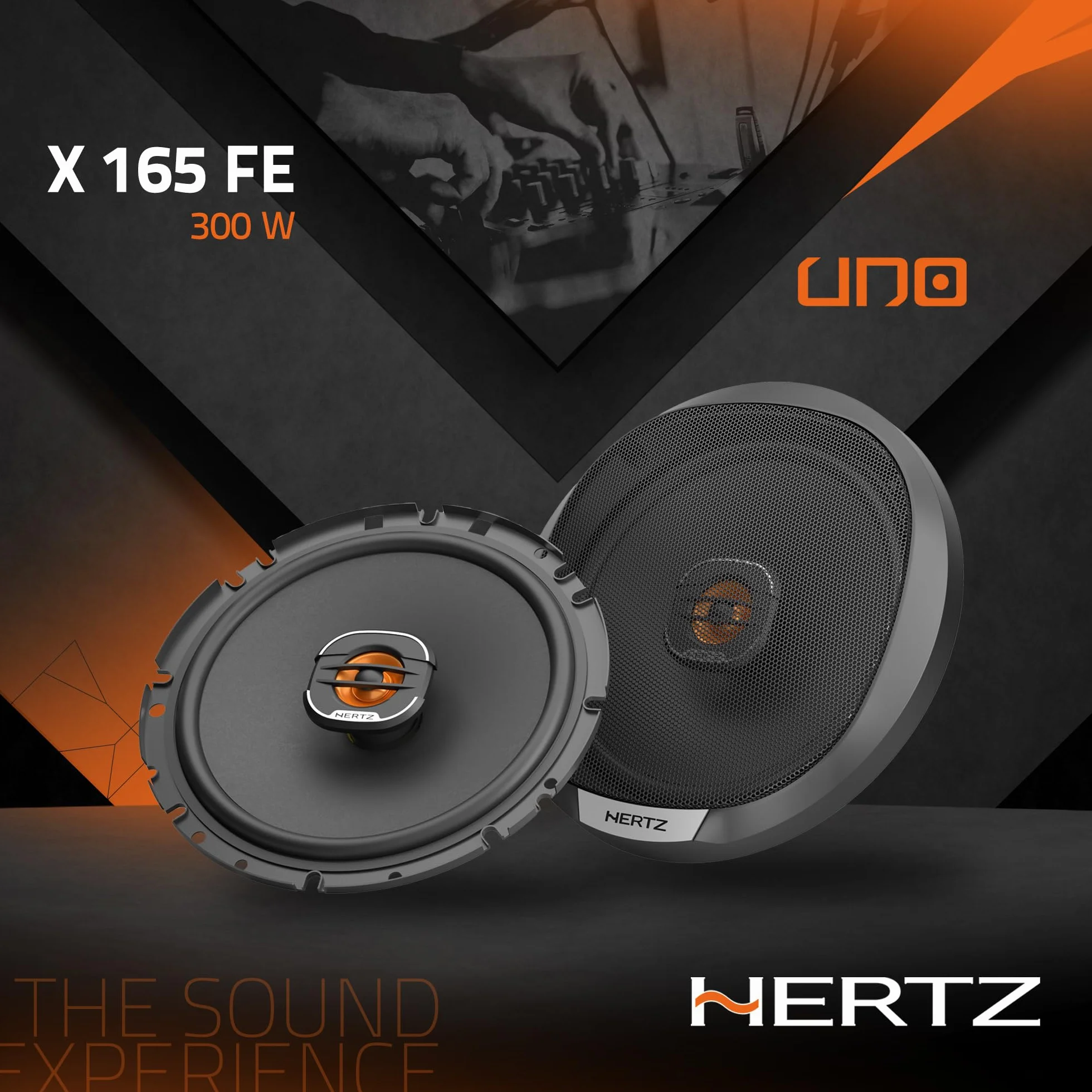 Hertz X 165 Fan Edition 165/170mm 2-Wege Koaxial Lautsprecher 200W Peak, 50W RMS, 4Ohm, Wasserabweisender Presspapierkegel, 24mm PEI Hochtöner, einfache Installation