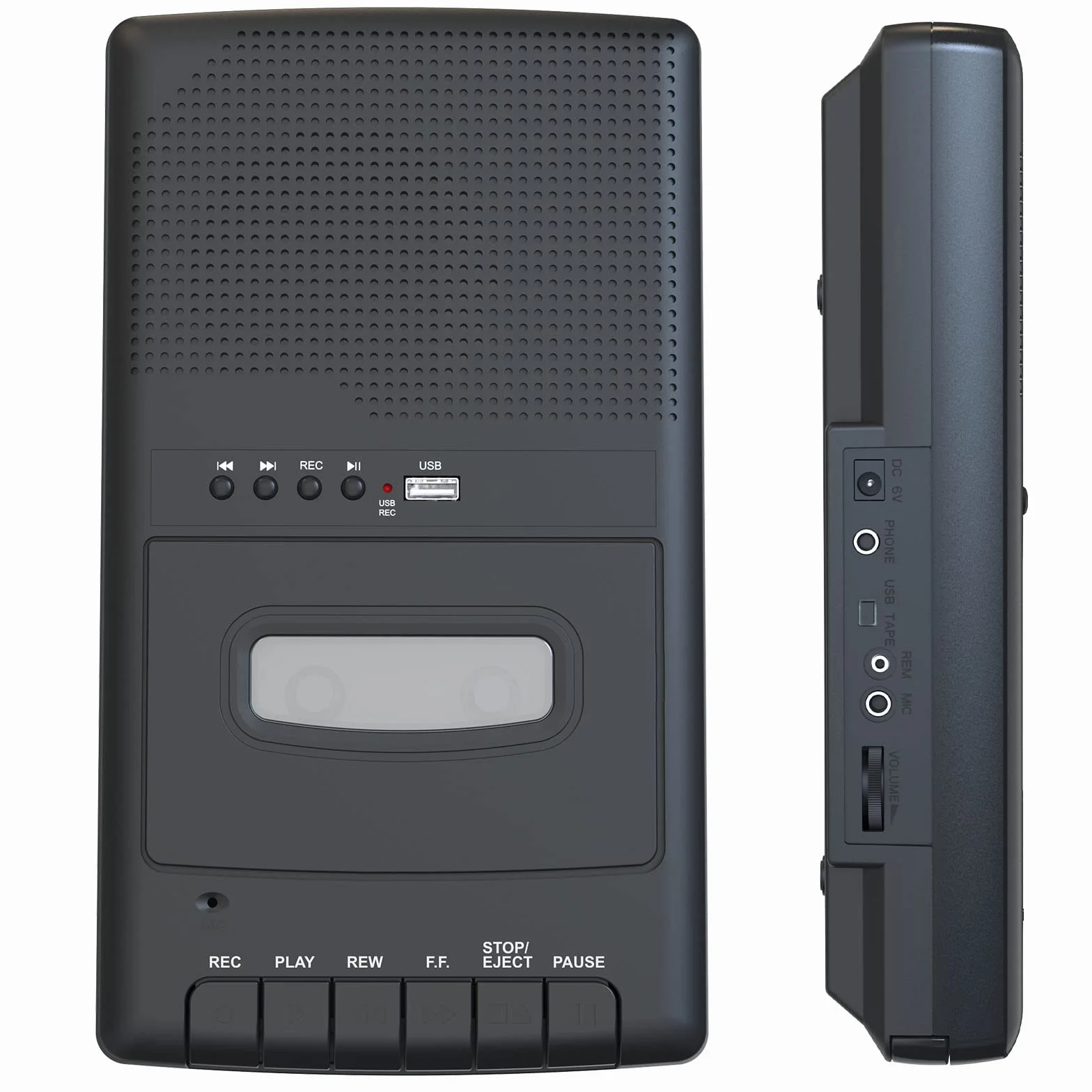 kassettenrekorder Portable Kassettenspieler Cassette Player Recorder Kassetten Digitalisieren auf USB mit Griff, Kopfhörer, Mikrofon, Lautsprecher