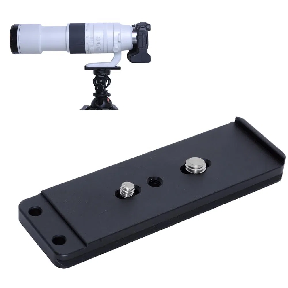 iShoot Arca-Swiss Fit Kamera-Schnellwechselplatte, kompatibel mit Canon RF 200–800 mm F6.3–9 IS USM Stativhalterung, Ringobjektiv-Kragen-Halterung, verwendet für Arca-Fit-Stativkopfklemme