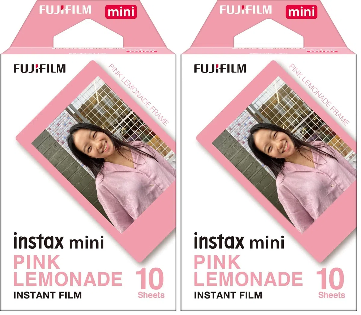 instax mini Film, Pink Lemonade (1x10 Aufnahmen), 2er Pack
