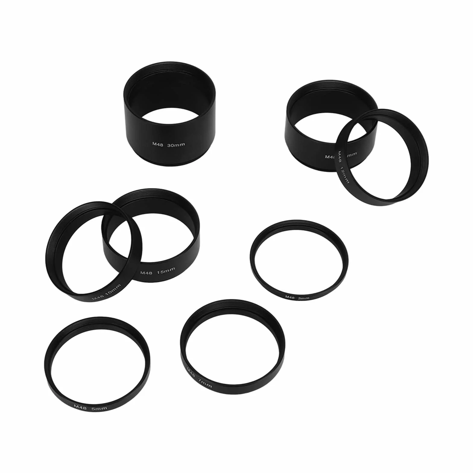 Focal Länge Verlängerungsrohrkit, Brennlänge Verlängerungsrohr Kit M48 Focal Länge Verlängerungsrohr Astronomische Verlängerungsrohr Kit für Kameras und Augenmerkmale für die