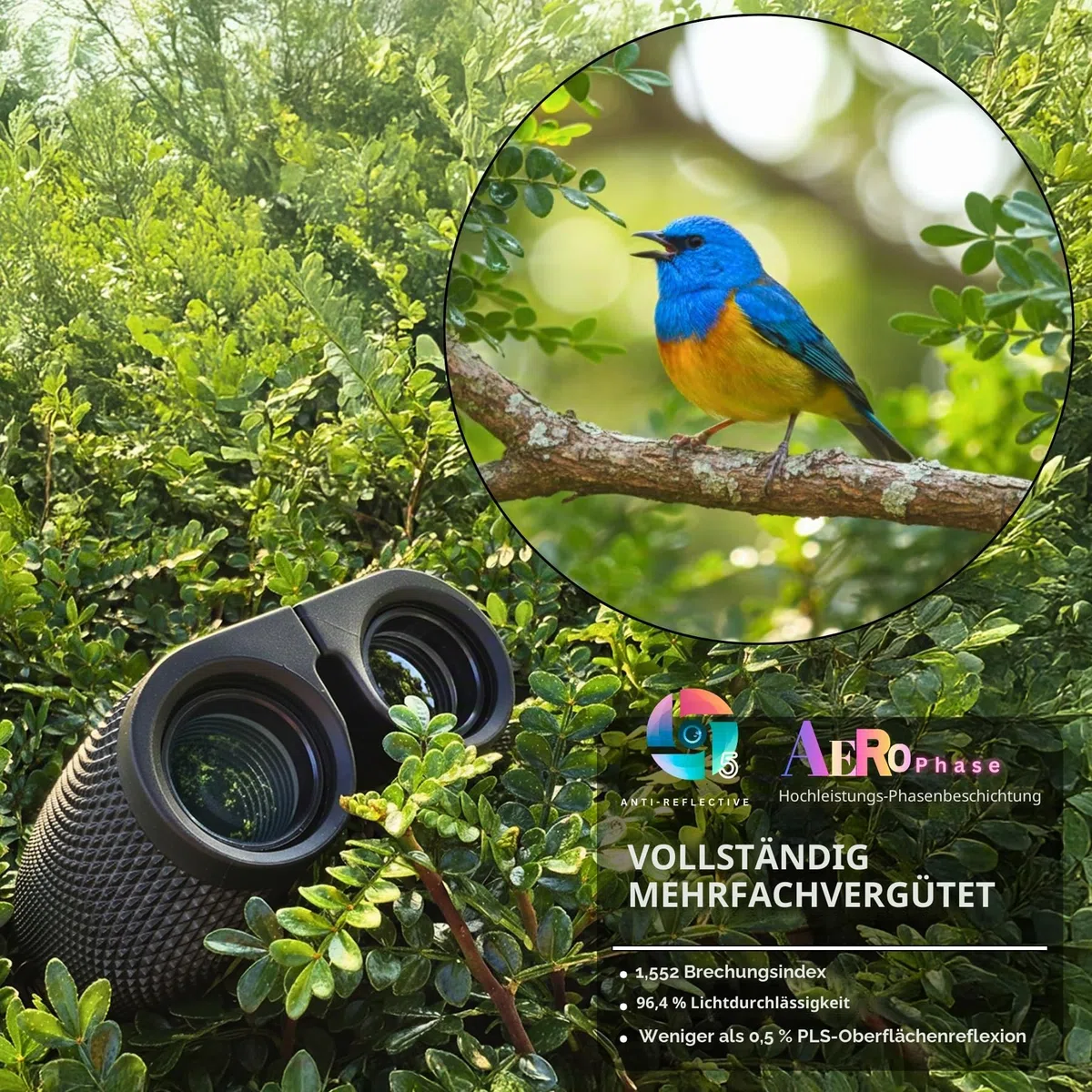 Hontry Fernglas für Erwachsene und Kinder, Kompakt Fernglas 10x25 für Vogelbeobachtung, Theater und Konzerte, Jagd und Sportspiele