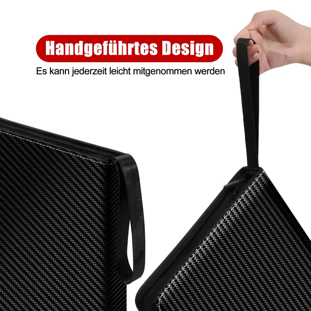 eTone Filmnegativ-Aufbewahrungsbox, PU-Leder Schwarz, 33,5 x 18 x 5 cm, 3-Ring-Album mit Samtfutter