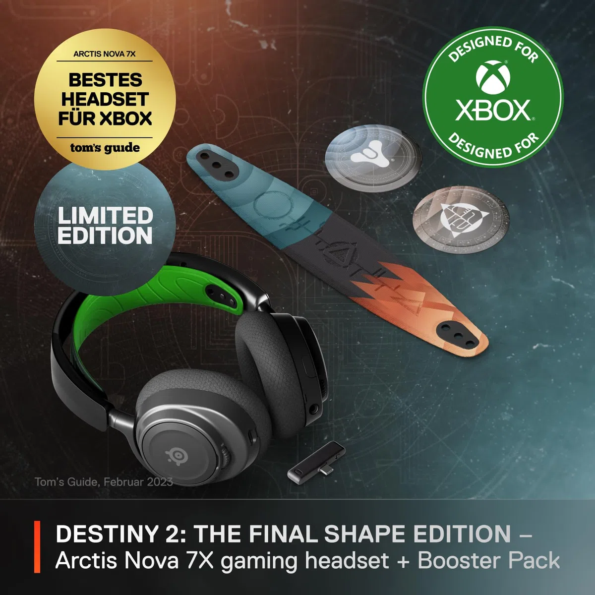 SteelSeries Arctis Nova 7X Wireless - Xbox Series X/S Headset Bundle - Destiny 2 The Final Shape Edition - In-Game-Gegenstände - 38Hr USB-C Batterie – Xbox, PC, PlayStation
