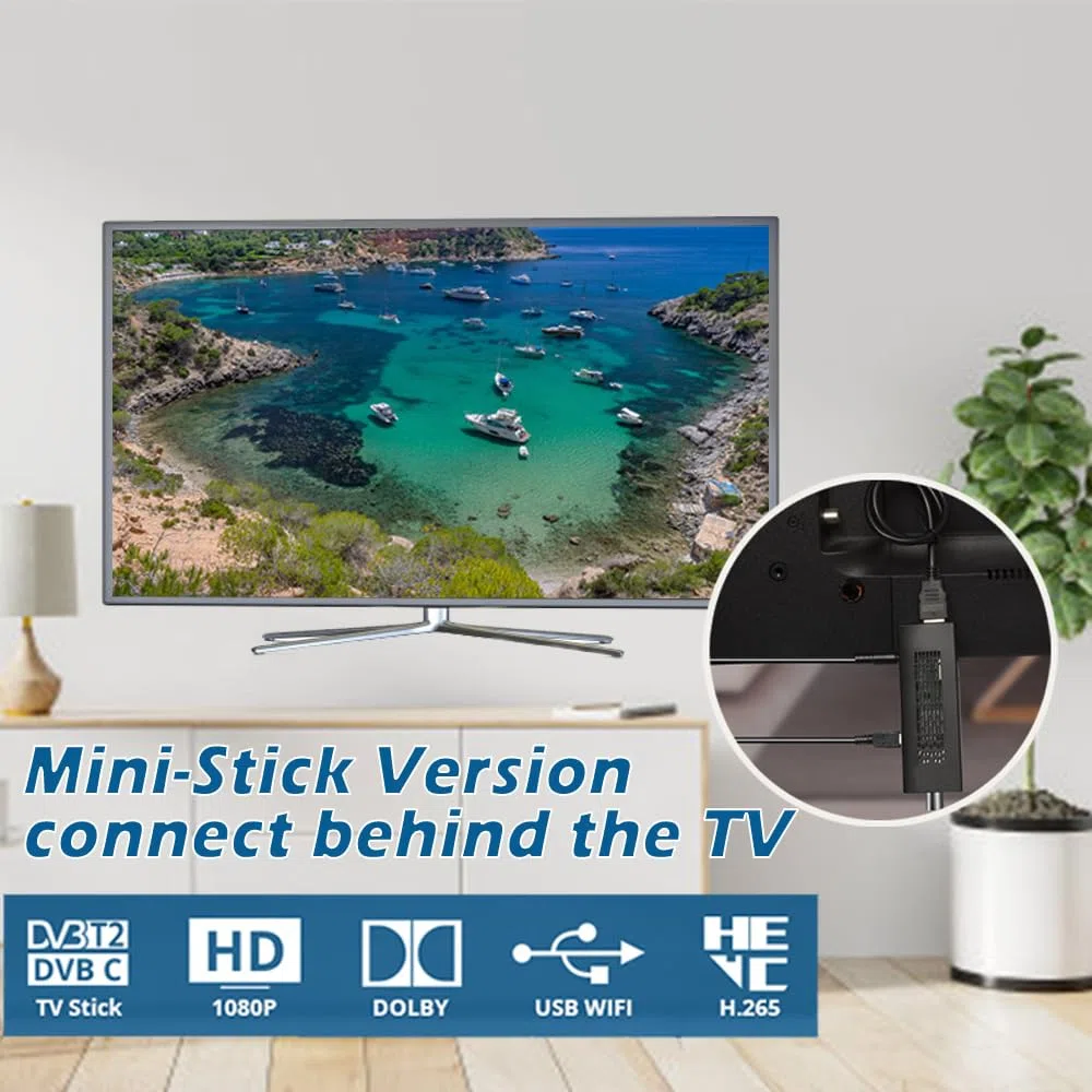 Romicta DVB-T2 Receiver & Kabel-Receiver DVB-C – H.265 HEVC FTA Full HD 1080P, PVR, USB, HDMI, Timeshift, Digitaler Terrestrischer TV-Tuner, Keine Unterstützung für Freenet TV und Satelliten