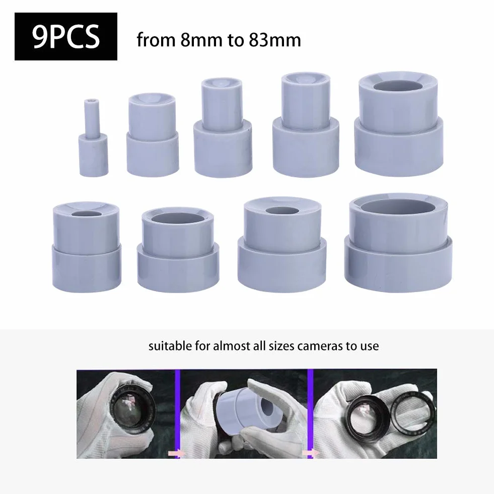 9 Teile/Paket 8-83mm Kamera objektiv Reparatur Werkzeuge, Gummi Reparatur Removal kit Reparatur objektiv Tool Set für Fotografen