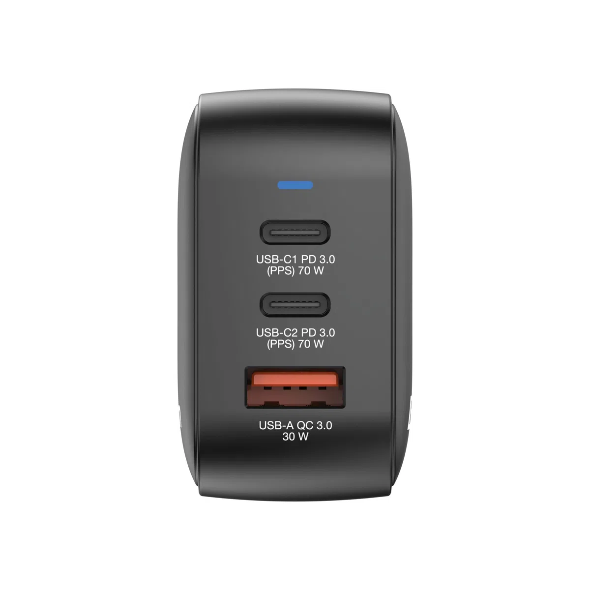 Verbatim Mini GaN Charger 70 W, 3 Ports USB-C Ladegerät, Power Adapter mit 2 x USB-C und 1 x USB-A, Schnellladegerät als Mehrfachstecker, für Apple iPad, iPhone, Samsung & Co, für EU, UK, USA