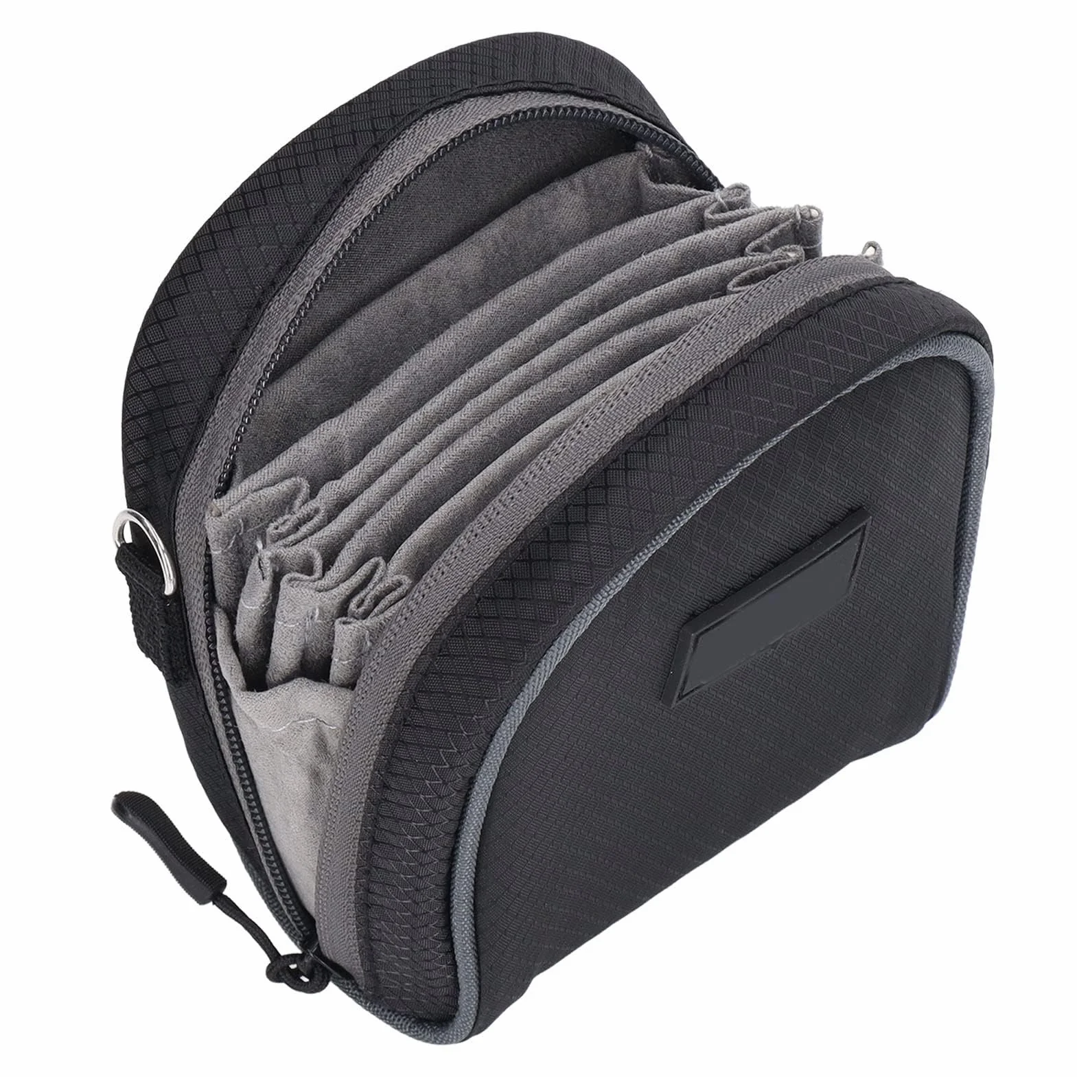 Dpofirs Objektivfiltertasche mit 8 Taschen für Bis zu 95 Mm, Objektivfiltertasche für Unterwegs, Staubdichte und wasserdichte Filtertasche mit Schultergurt