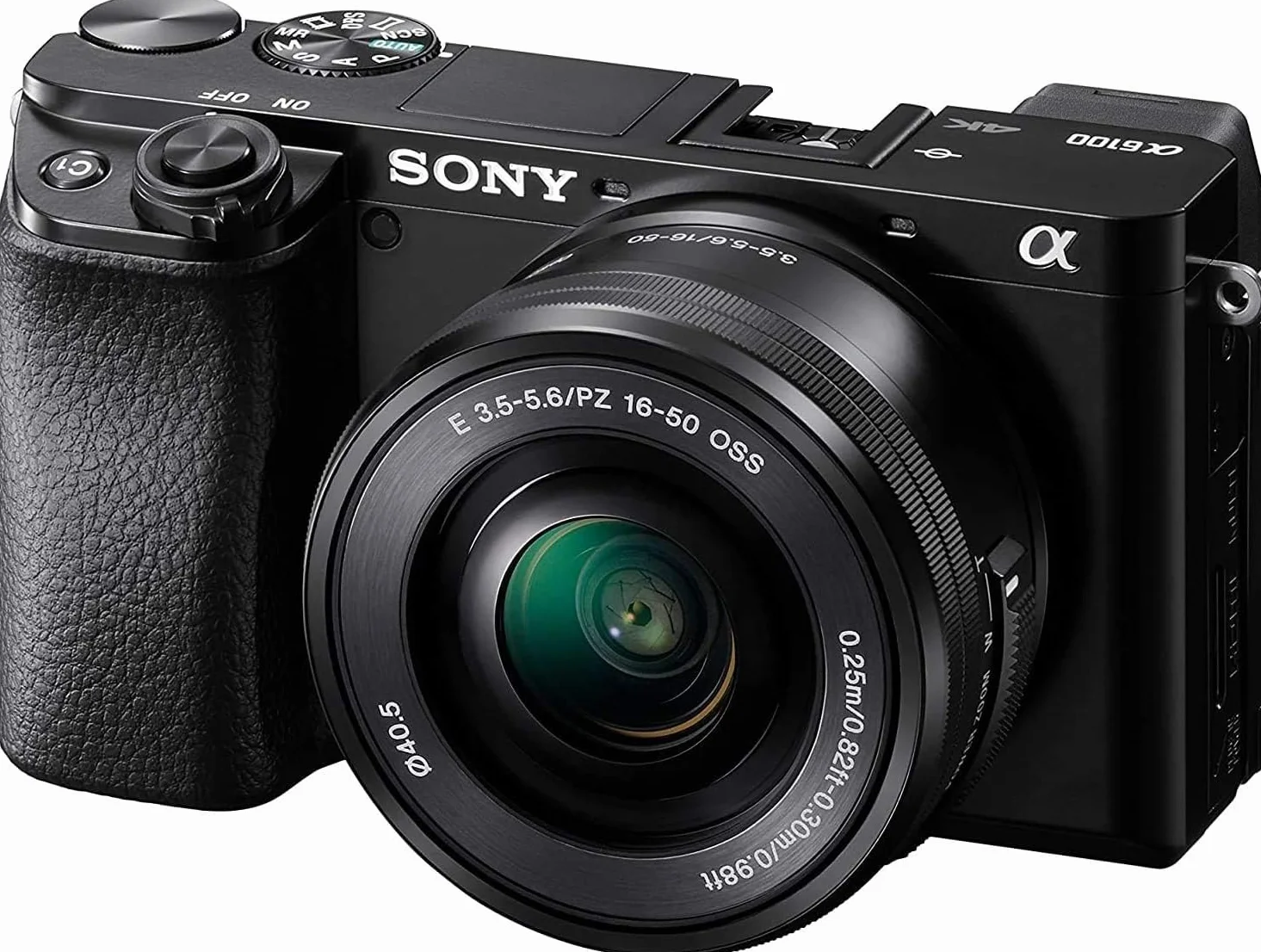 Sony Alpha 6100 | APS-C Spiegellose Kamera mit Sony 16-50mm f/3.5-5.6 Power-Zoom-Objektiv ( Schneller 0,02s AF,AF mit Augenerkennung für Mensch und Tier, 4K-Filmaufnahmen und neigbares Display)