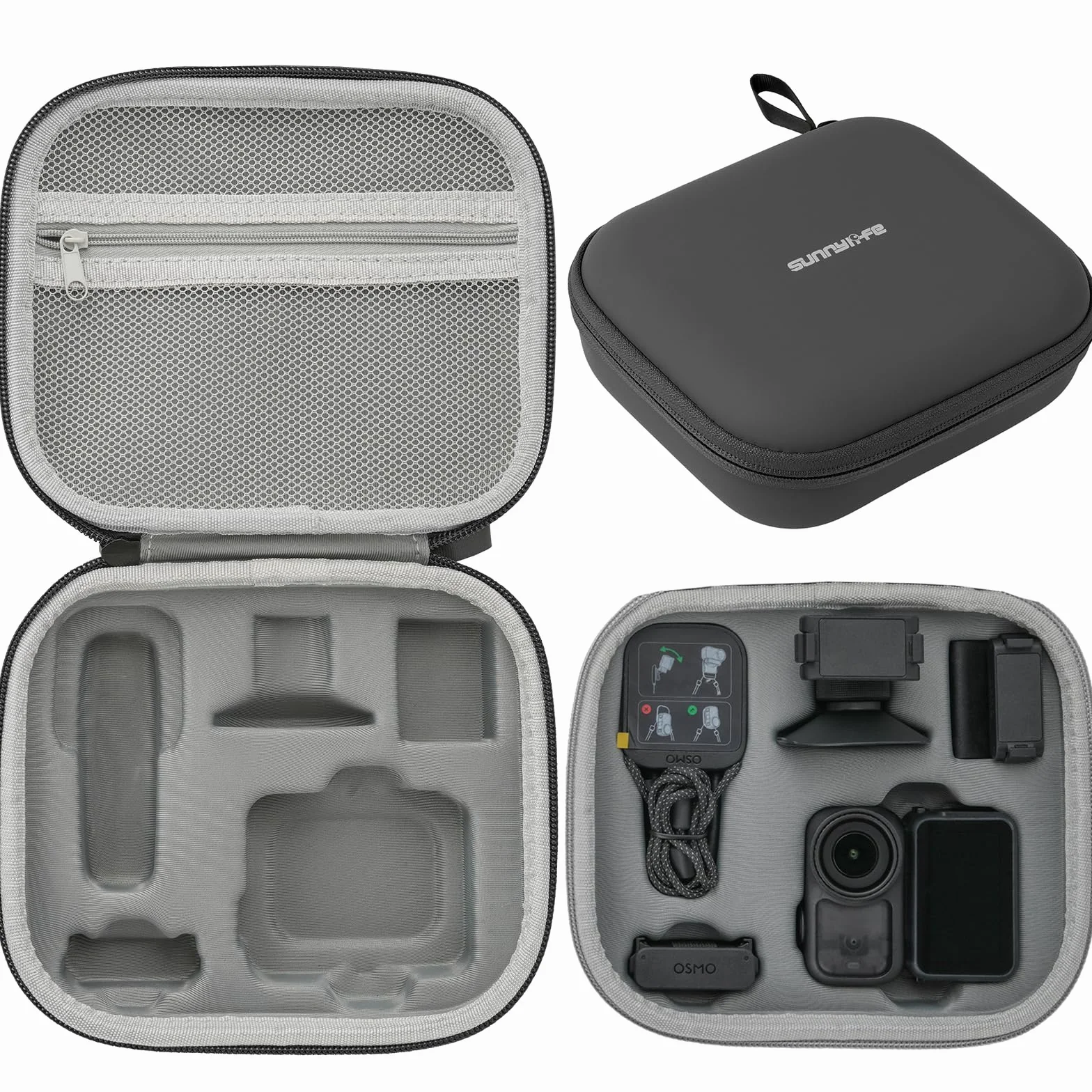 Tragetasche Tasche für DJI Osmo Nano, Schutztasche PU Case Bag Reisetasche Zubehör für DJI Osmo Nano Combo (Black)