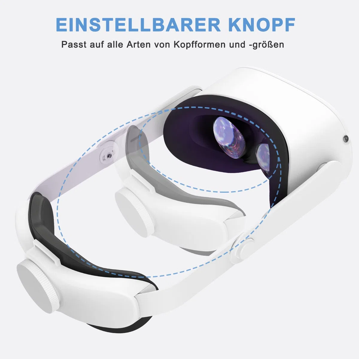 SUPERUS Elite Strap für Oculus Quest 2 - Head Strap Ersatz für Meta Quest 2, VR Zubehör kompatibel mit Quest 2 - Verbesserter Komfort, reduziert den Druck auf den Kopf - mit verstellbarem Scharnier