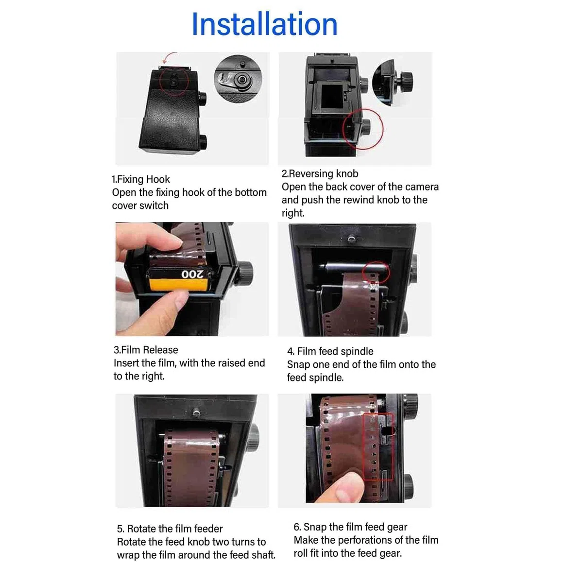 TLR-Kamera 35-mm-Film Twin Lens Reflex Kit, Dual-Objektiv-Filmkamera DIY Klassische Retro-Doppelreflexfilmkamera TLR-Kamera für 35-mm-135-Film