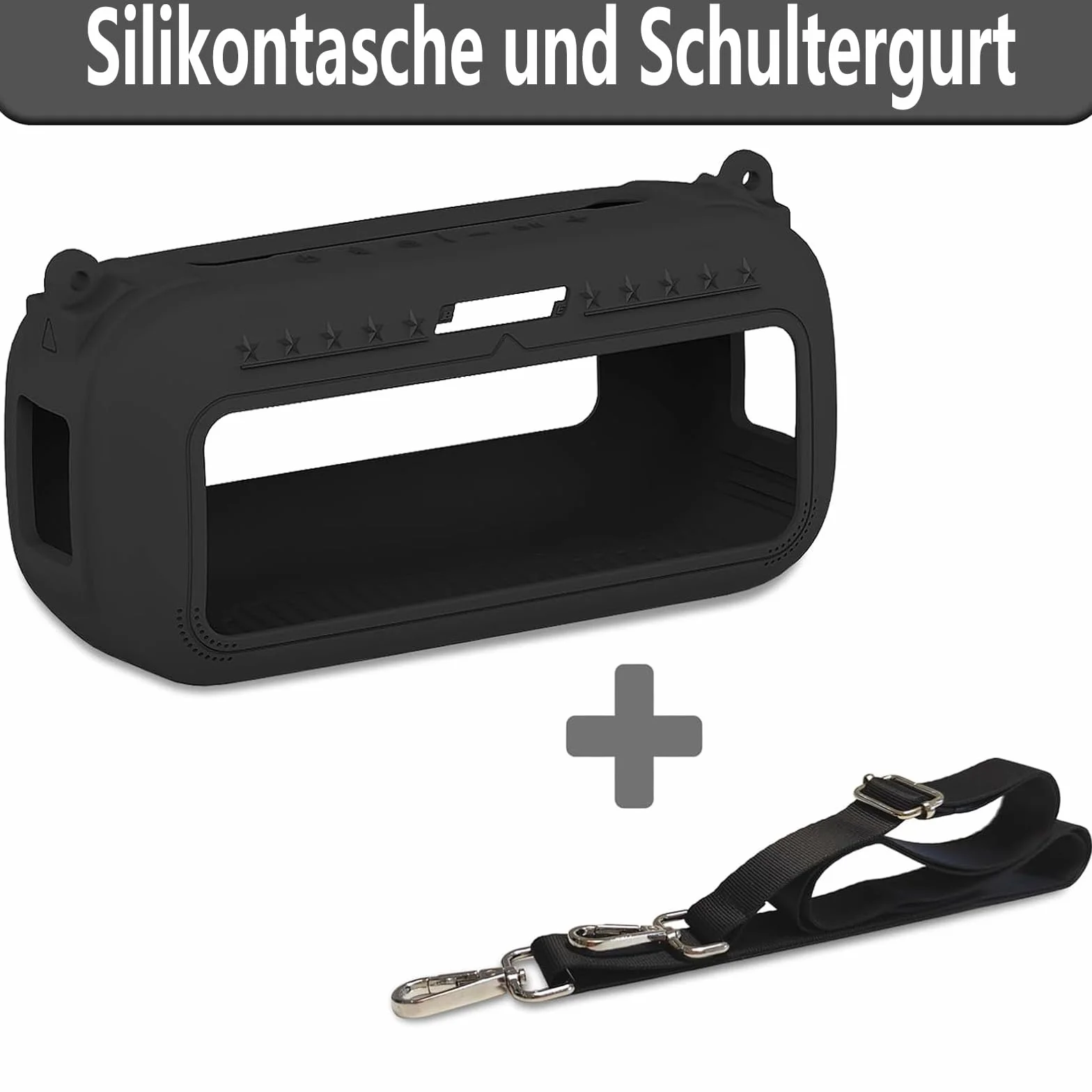Silikon Case Cover und Srap für Bose SoundLink Max Portable Lautsprecher, weiche Schutzhülle für Bose SoundLink Max Portable Lautsprecher Zubehör (nur Case)