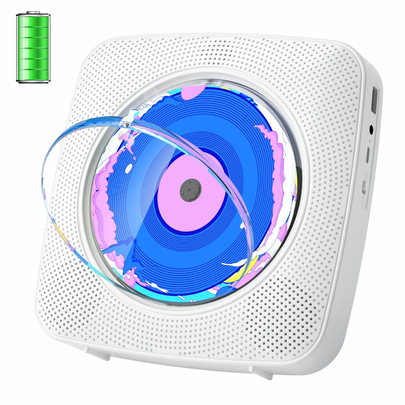 Radio mit CD-Player Tragbar CD Players Bluetooth mit Lautsprecher Kinder Frontanzeige Fernbedienung Unterstützung USB-Wiedergabe AUX-Wiedergabe