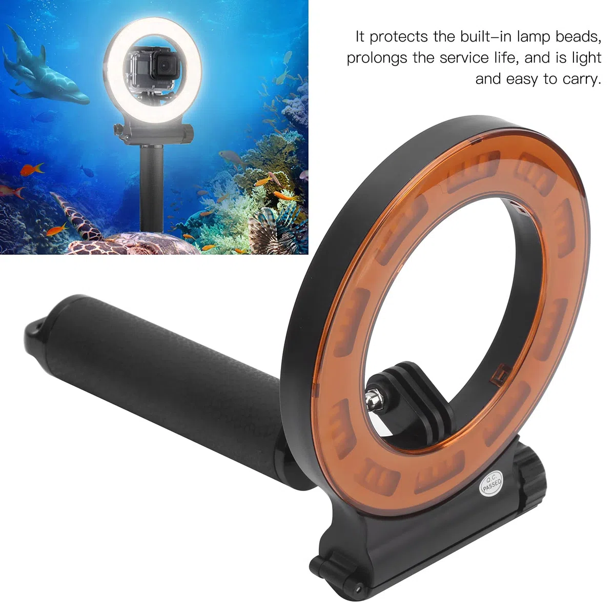 Lumière LED Protable 40 M étanche LED Plongée Remplissage Lumière Sous-Marine Universelle Pour Action Sports Caméra Sous-Marine Anneau Lumière