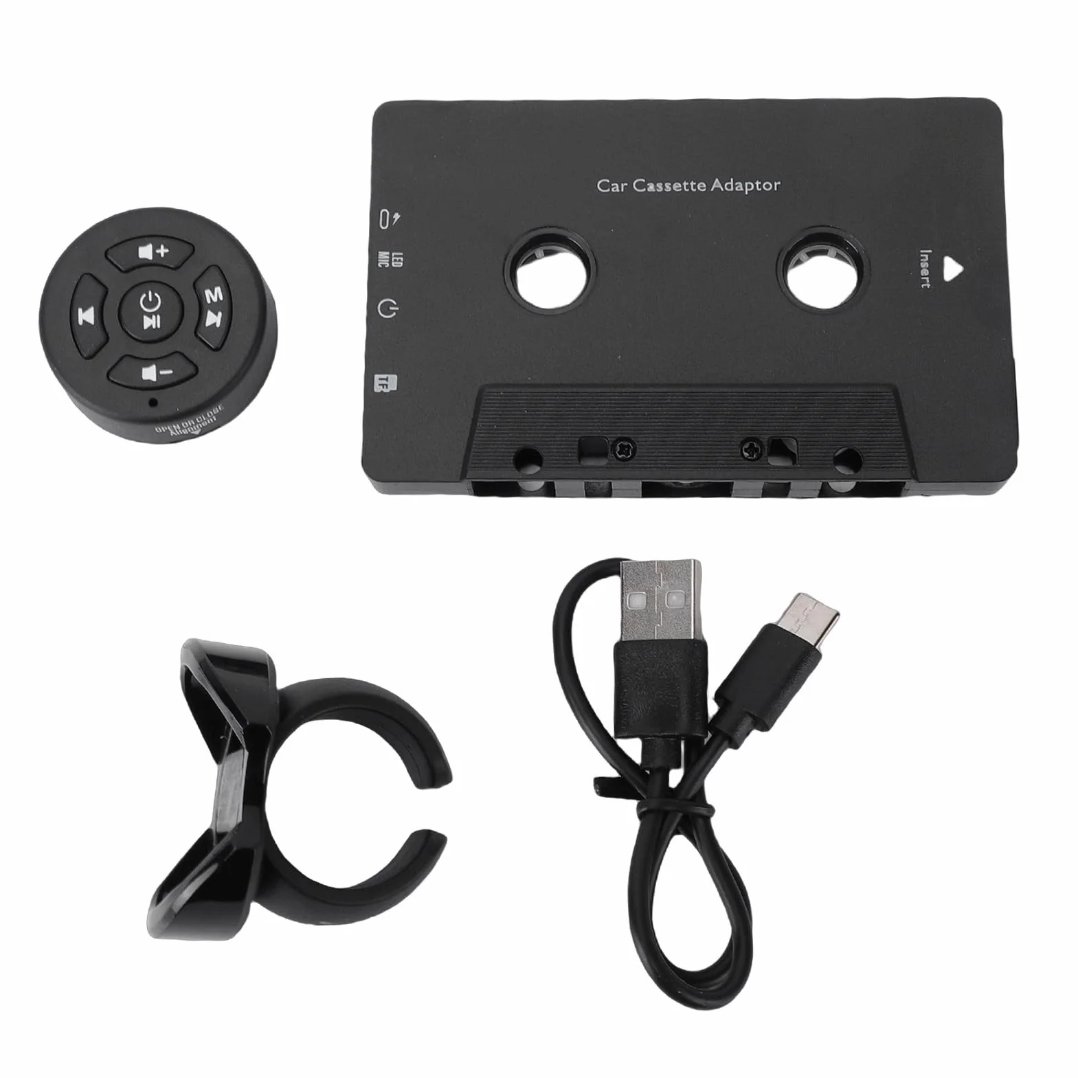 VBESTLIFE Car Audio Bluetooth 5.1 Kassettenempfänger, Bluetooth-Kassettenspieler, Kabelloser Kassetten-Aux-Adapter mit Freisprecheinrichtung