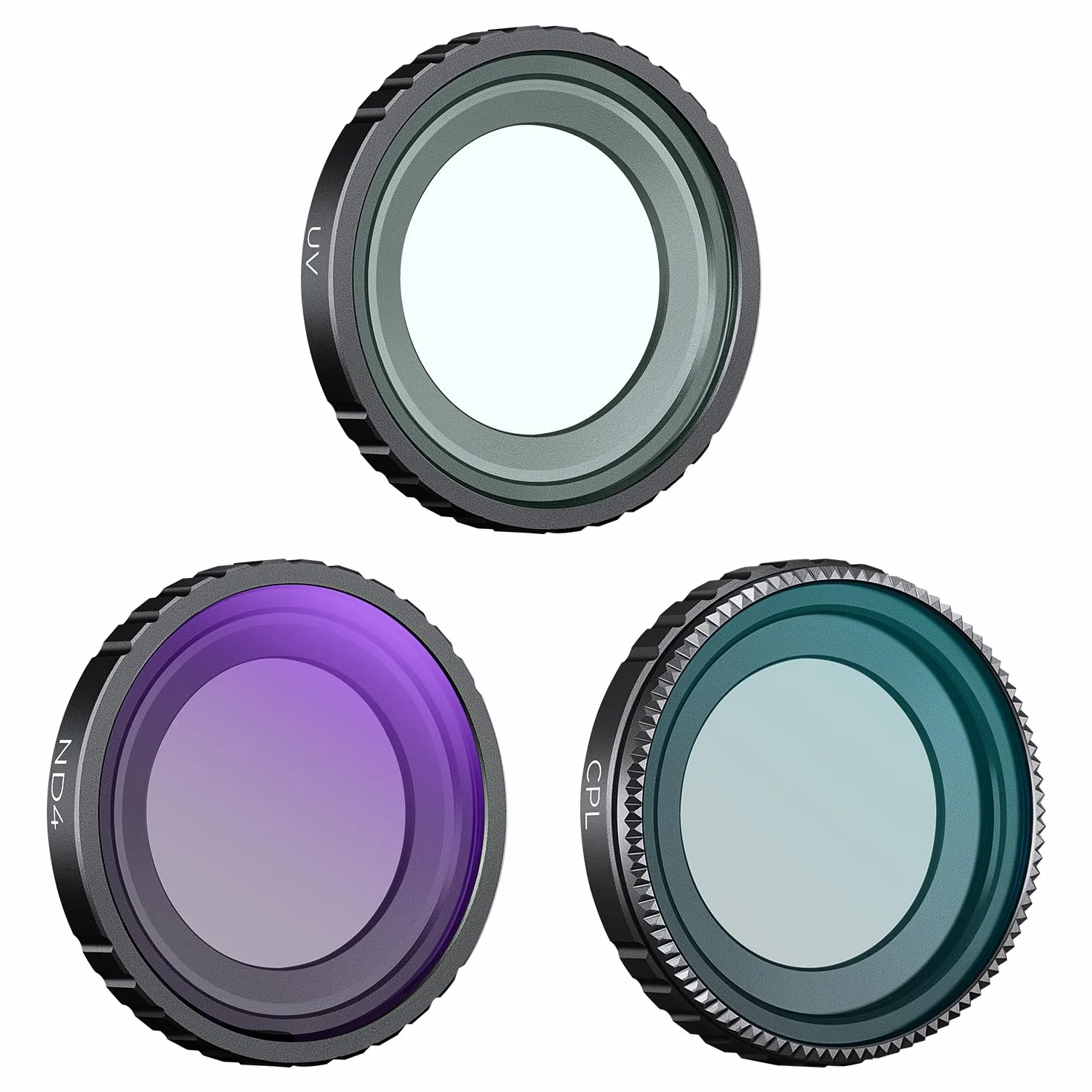 K&F CONCEPT GO3S UV+CPL+ND4 Filter kompatibel mit Insta360 GO 3S, Action Kamera Zubehör, Polarisator ND Filter, mehrfach beschichtetes optisches HD Glas