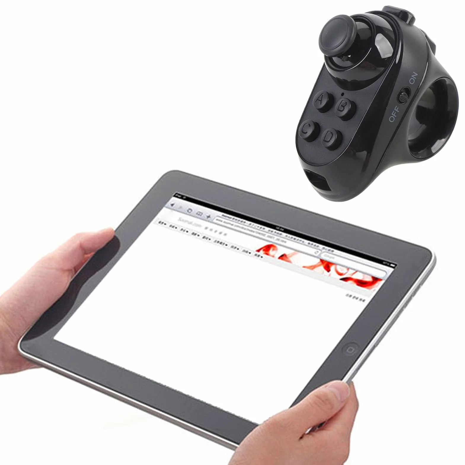 PUSOKEI VR Fernbedienung Bluetooth Gamepad, kabellose VR Gamepad Steuerung VR Video, Spiele, Selfies, Flip E Book/PPT/Nook Seite, Maus, Toneinstellung, für Tablet, Laptop, Smartphone