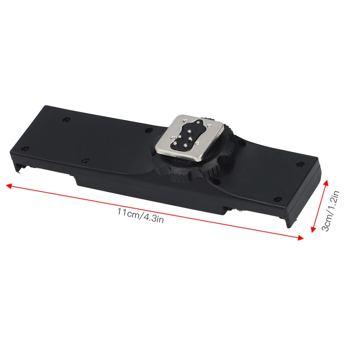 EBTOOLS Dual Hot Shoe Splitter, Kamera Dual Speedlite Flash Mount Trigger Bracket, ABS + PC Dual Extension Bracket, Schwarz 11 X 3 X 2,4 cm(Für Canon)