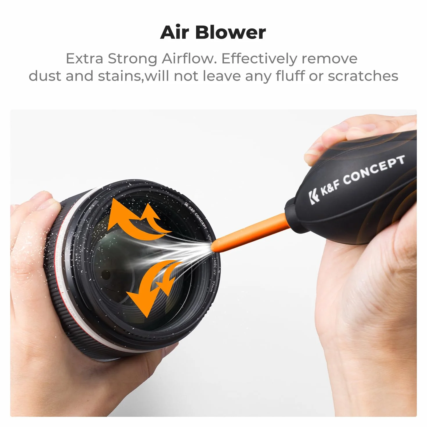 K&F CONCEPT 25 in 1 Kamerareinigungsset für spiegellose Kameras mit APS-C Sensor-Reinigungsstäbchen, 60ML & 20ML Objektivreiniger, Blasebalg, Linsenstift, Mikrofasertüchern und Tragetasche