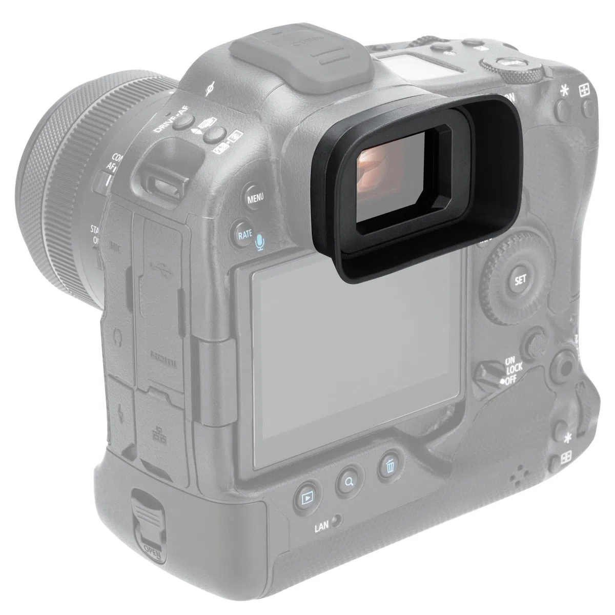 Große Augenmuschel Silikon für Canon EOS R3 RF-Spiegellose Kamera Ersetzt Canon Okular ER-h & ER-hE