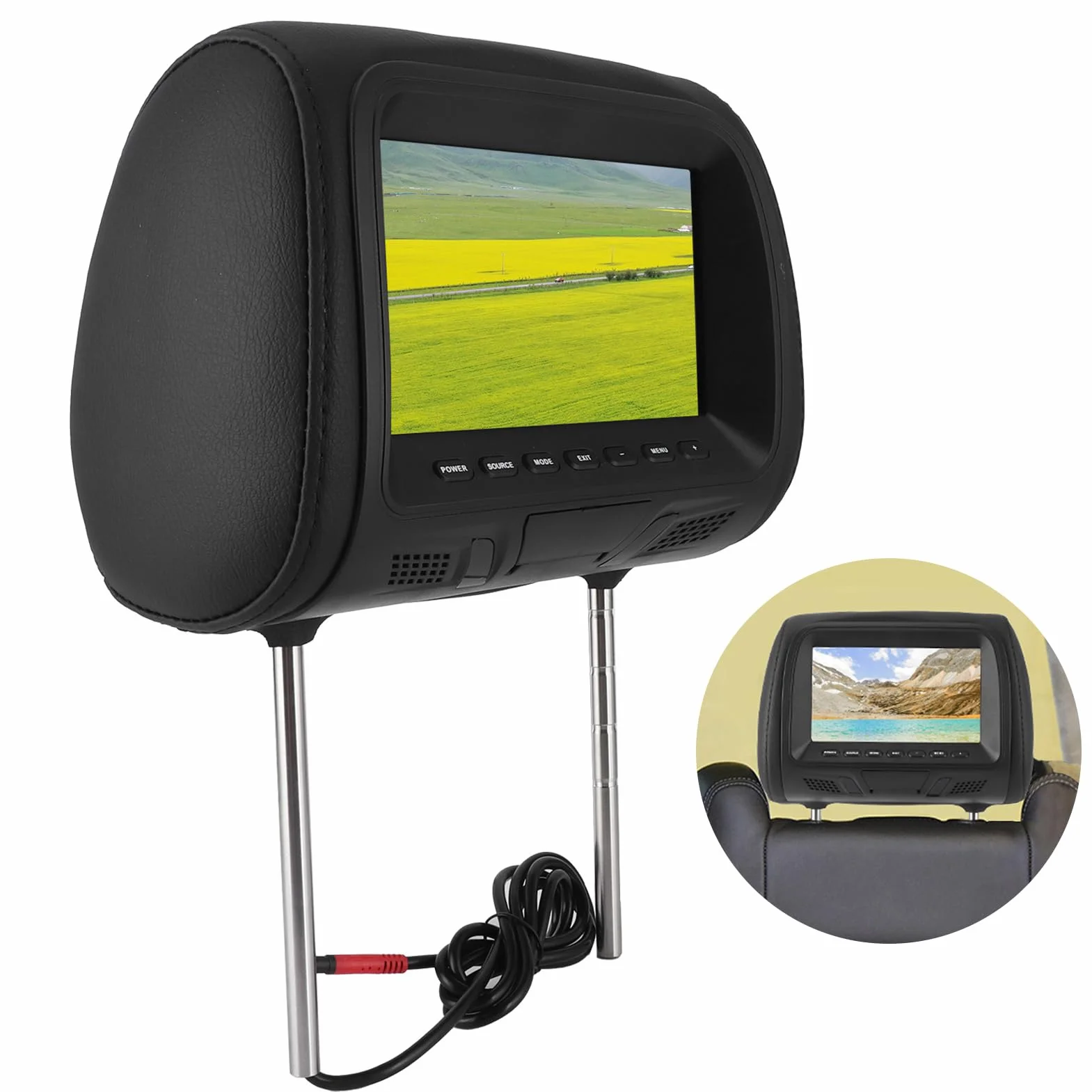 Fahrzeugsitz-Rückseite MP5-Multimedia-Spieler Monitor 7 Zoll LCD-Anzeige passt für USB-Verstärker