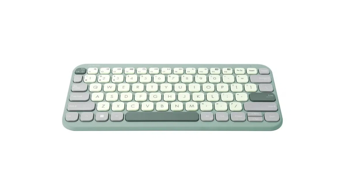ASUS Marshmallow Tastatur KW100, QWERTZ DE Layout, kabellos, Bluetooth, flaches Profil, Farbe Green Tea