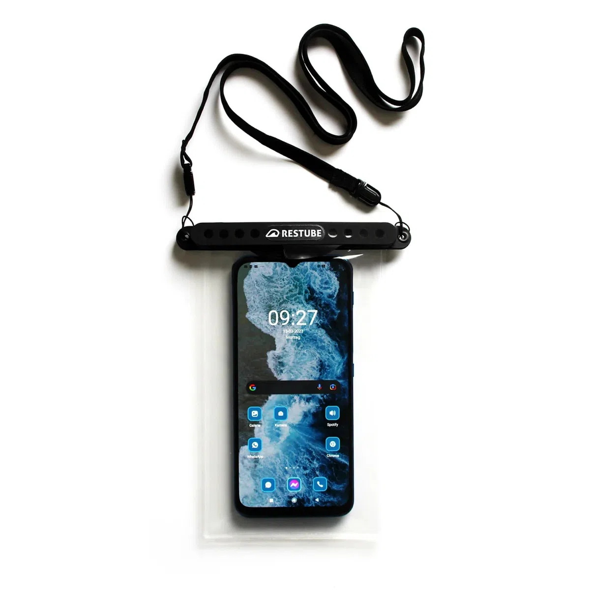 Restube wasserdichte Handyhülle, IPX8 Unterwasser Handyhülle für Schwimmen, Dry Bag Handy Lanyard Hülle für iPhone 14 13 12 11 XS XR X 8 7, Samsung S20 S10 S9, Huawei P30 P20 bis zu 6,9 Zoll