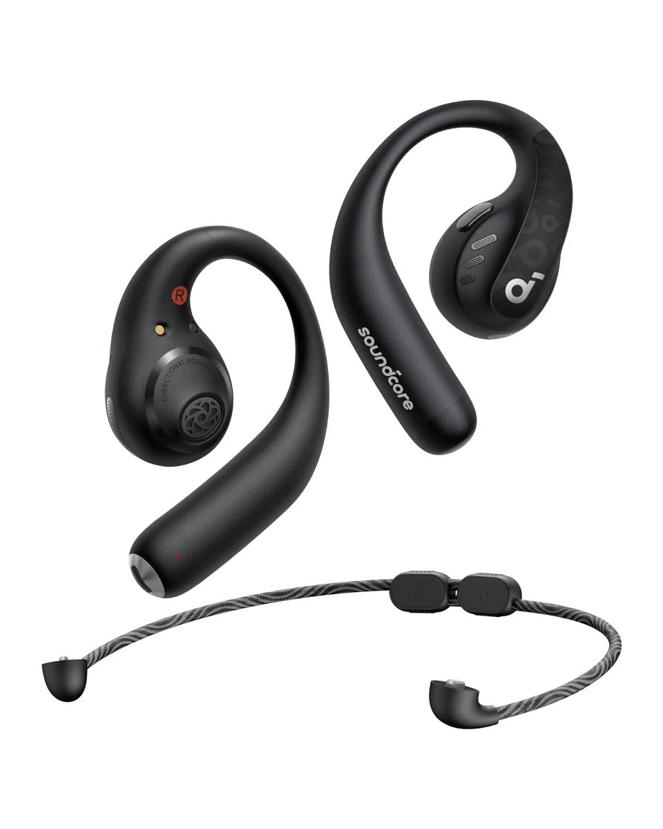 soundcore by Anker AeroFit Pro Open-Ear Kopfhörer, Ultra leicht, Bequem, Ergonomisches Design, Intensiver Sound LDAC, Bluetooth 5.3, IPX5 Wasserschutz, 46h Akku, App, Kabellos