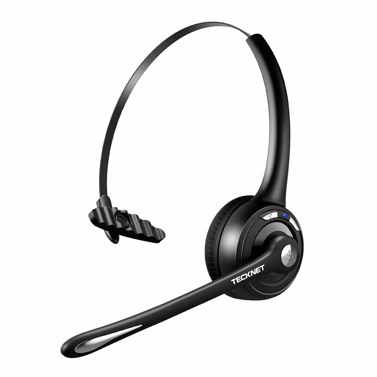 TECKNET Bluetooth Headset mit Mikrofon, kabelloses PC Headset Rauschunterdrückung und Freisprechen Chat Headset für Computer, Callcenter, Telefonkonferenzen, Super Leicht, Ultra Komfort