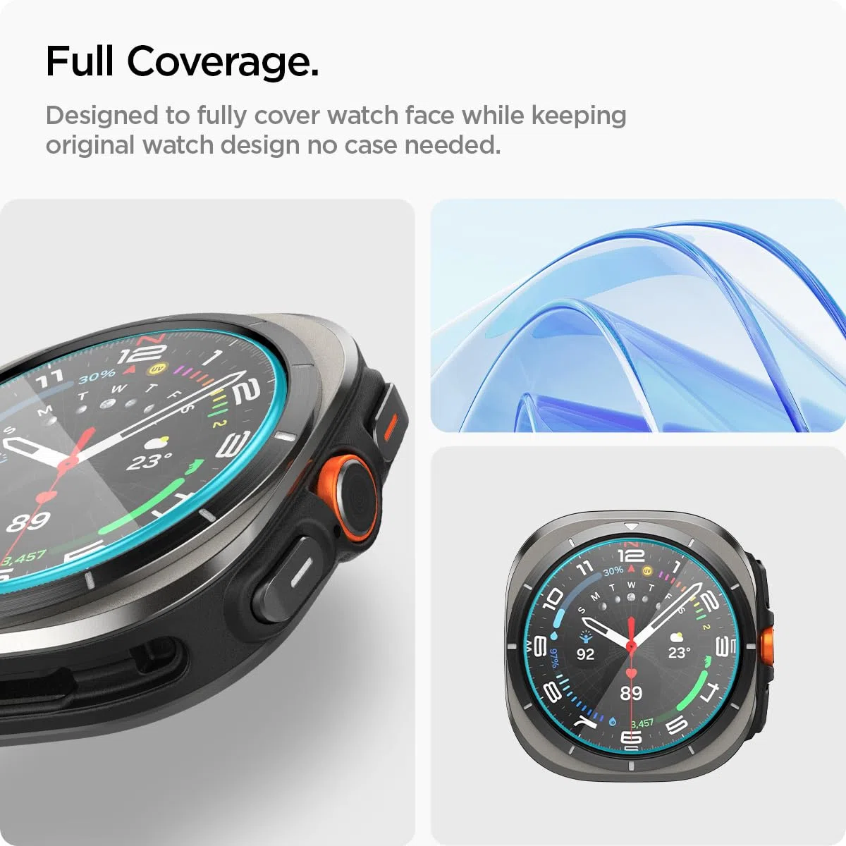 Spigen Rugged Armor Bundle - Hülle & Displayschutz für Galaxy Watch Ultra