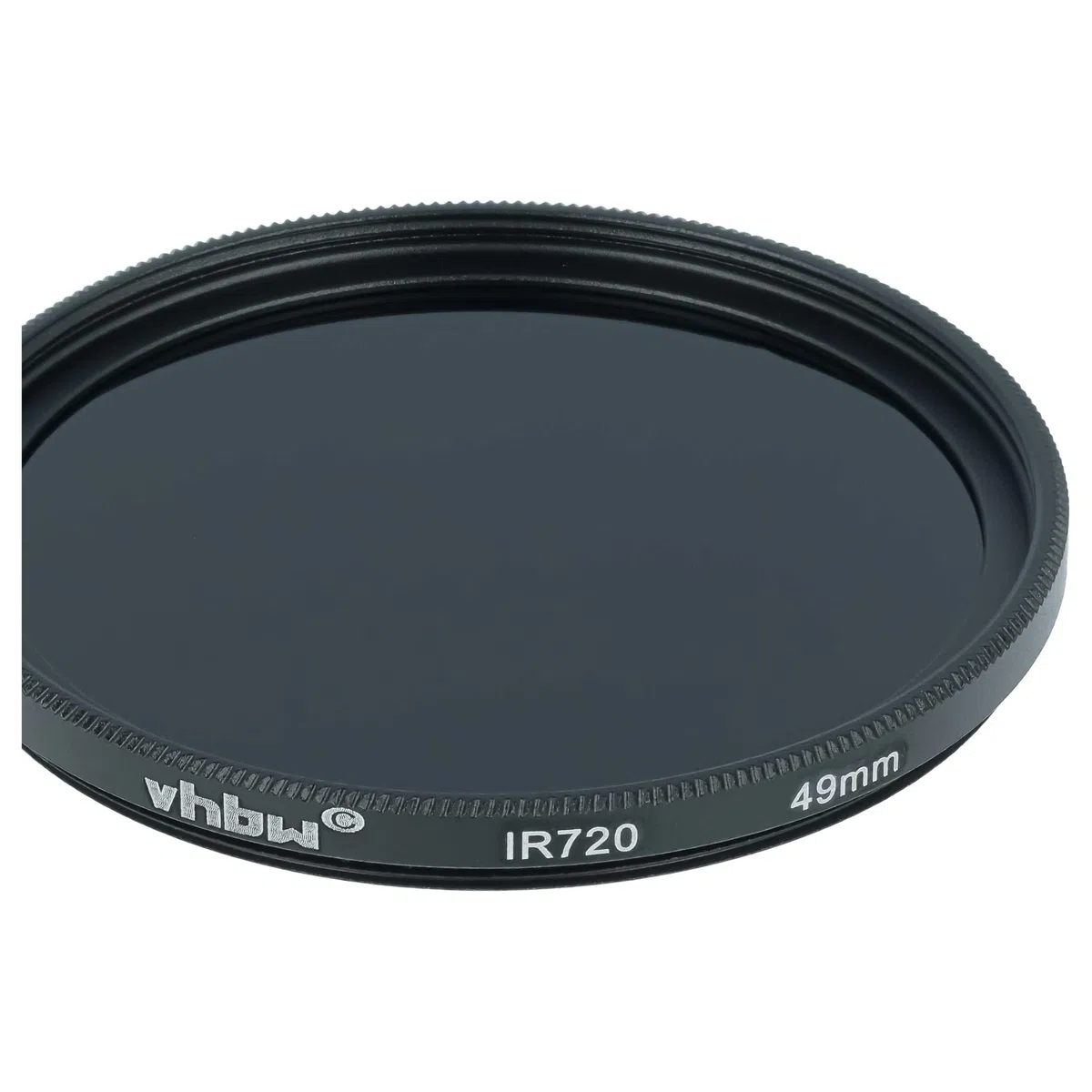 vhbw Universal Infrarot Filter 720nm für Kamera Objektiv - Zirkularer IR-Filter, 49mm, Schwarz