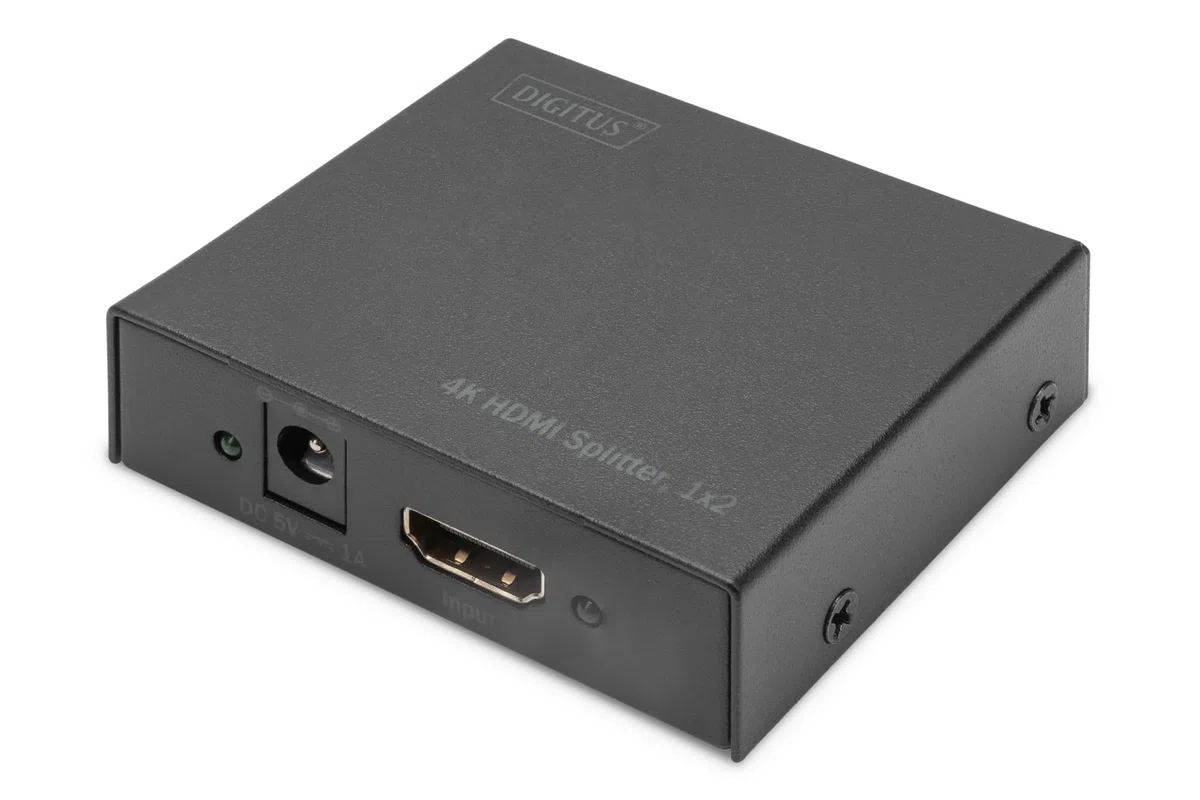 DIGITUS HDMI Splitter 1x2 – In 1-Port, Out 2-Port – UHD 4K 30Hz | HDCP 1.3 – DTS Digital, Dolby Digital, DTS-HD, Dolby True HD, DSD Audio, HD/HBR