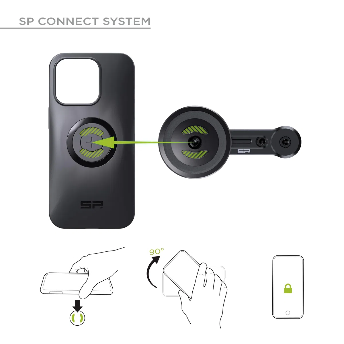 SP CONNECT Moto Bundle mit Anti Vibration Module | SPC+ | kompatibel mit iPhone 14/13 | Handyhalter für Motorrad Bike Moped Roller | Gadget Halterung für Navi