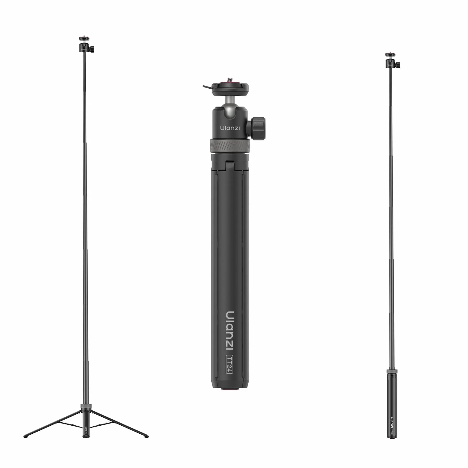 Ulanzi TT24 Selfie Stick Stativ, Cka Schnellverschluss Selfie Stick für DJI Pocket 3 4/DJI Osmo Action 5 4, Action Kamera Stativ für Gopro/Insta360 X5/X4/X3/Ace Pro/ONE X2, Action Kamera Zubehör
