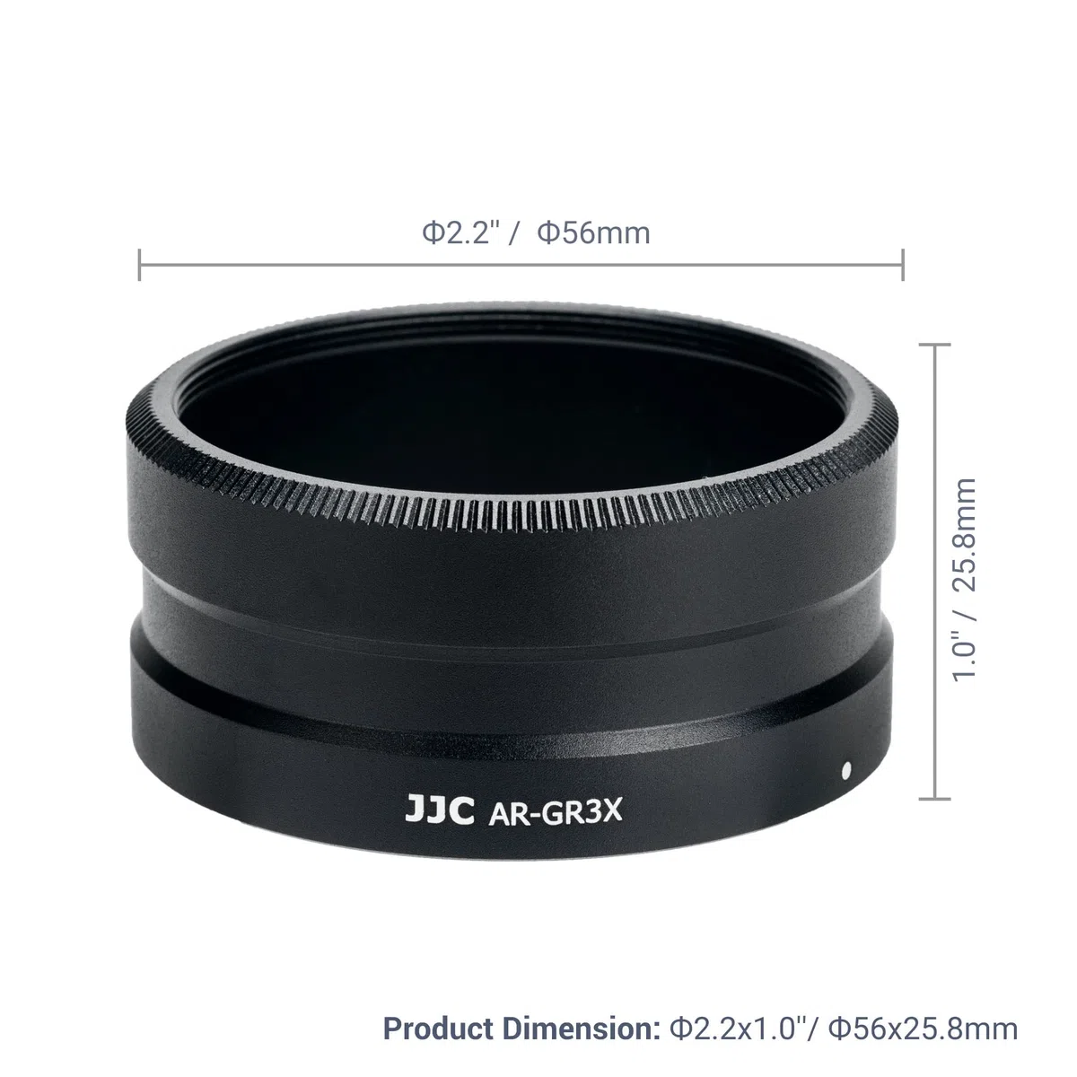 JJC Metall Objektiv Filter Adapter Ring für RICOH GR IIIx GR IIIx HDF GR3x Kamera mit GT-2 Tele Konvertierungsobjektiv, Ersatz für RICOH GA-2 Objektivadapter
